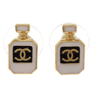 Chanel Perfume Bottle Women's Earrings ABF078 Metal
